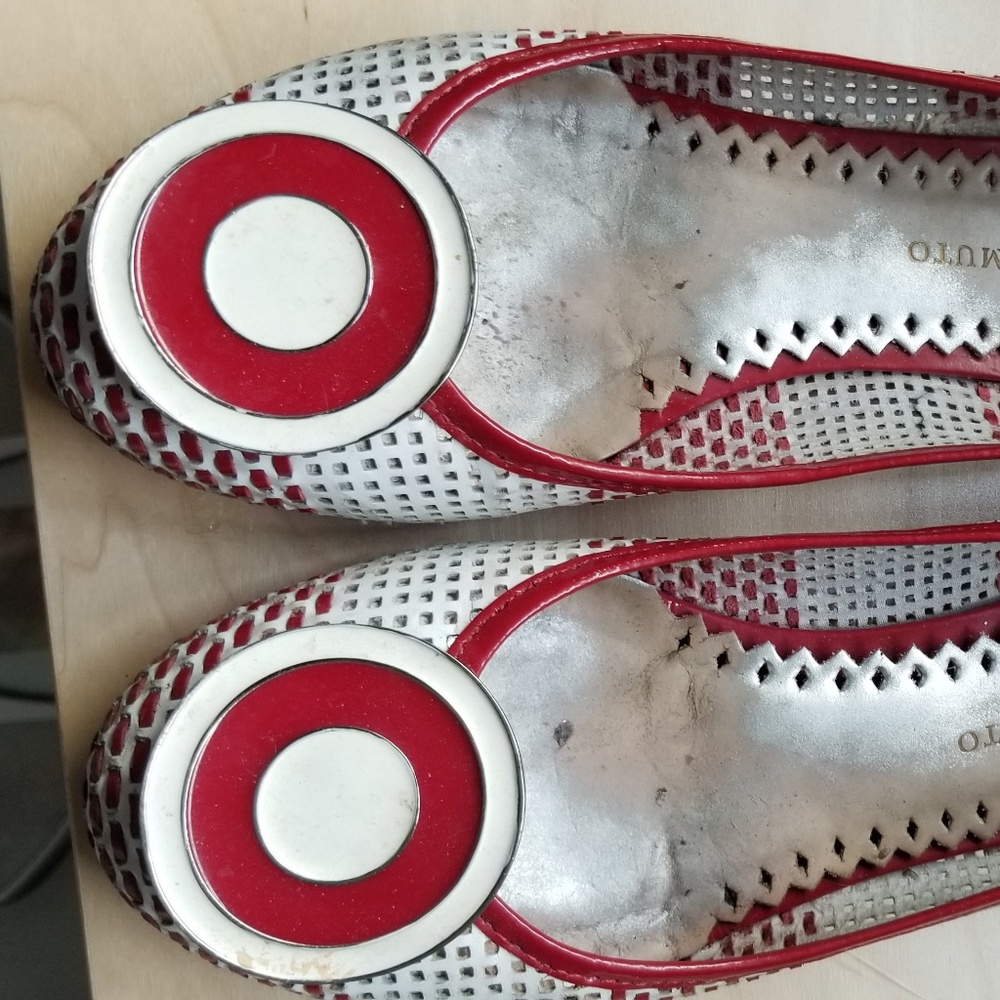 Red and white Shoes